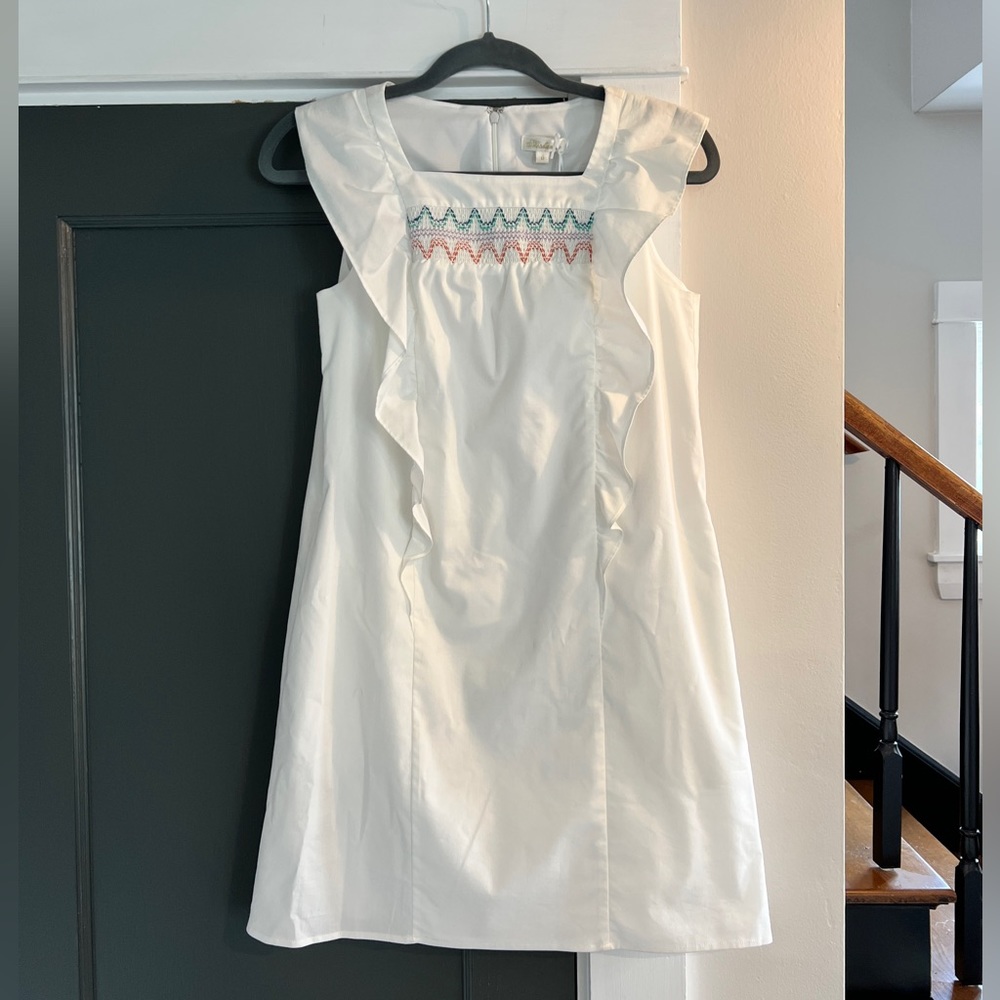 SHOSHANNA Day Dress with embroidered bib NWT Size 0